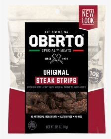Obt Steakstrips 2 85oz 3d 0419 V2 - Oberto Butchers Cut Bacon Jerky, HD Png Download, Transparent PNG