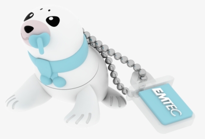 Animalitos Family Baby Seal 3/4 Closed - Emtec Baby Seal 16 Gb Usb, HD Png Download, Transparent PNG
