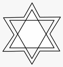 Star Of David, Double Line, Black And White - Yellow Star Elie Wiesel, HD Png Download, Transparent PNG