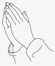 Praying Hands Png - Praying Hands Line Art, Transparent Png, Transparent PNG