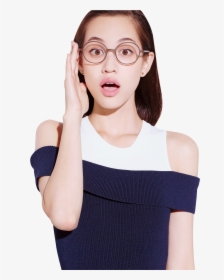 Transparent Surprised Girl Png - Kiko Mizuhara With Glasses, Png Download, Transparent PNG
