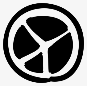 Peace Sign Circle - Peace Sign Inverted, HD Png Download, Transparent PNG