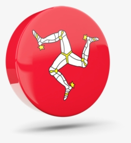 Glossy Round Icon 3d - Isle Of Man Flag Vs Sicily, HD Png Download, Transparent PNG