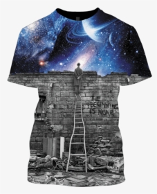 Gearhuman 3d Man Looking Out Galaxy Custom T-shirt - Energy Of The Mind Is The Essence, HD Png Download, Transparent PNG