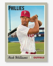 Nick Williams 2019 Heritage Baseball Base Poster - Baseball Player, HD Png Download, Transparent PNG