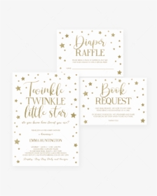 Twinkle Twinkle Baby Shower Invite Kit Template By - Calligraphy, HD Png Download, Transparent PNG