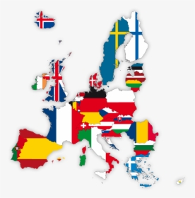 Map European Countries Flags , Transparent Cartoons - Europe Map Country Flags, HD Png Download, Transparent PNG