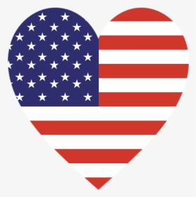 American Flag Heart Vector, HD Png Download, Transparent PNG