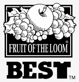 Fruit Of The Loom Logo Black And White - Fruit Of The Loom Logo Black Logo, HD Png Download, Transparent PNG