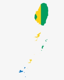 Saint Vincent And The Grenadines Flag Map, HD Png Download, Transparent PNG
