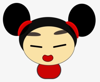 Head,woman,black Hair - Small Asian Eyes Cartoon, HD Png Download, Transparent PNG