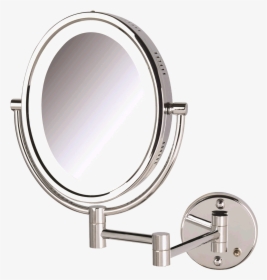 Oval 5x Plug In Wall Mounted Makeup Mirror - Swing Arm Bathroom Mirror, HD Png Download, Transparent PNG
