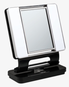 Vanity Table With Lighted Mirror - Square Lighted Magnifying Makeup Mirror, HD Png Download, Transparent PNG