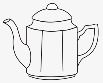 Coffee Pot Clipart Free Png Transparent Png , Png Download - Clipart Black And White Pot Kettle, Png Download, Transparent PNG