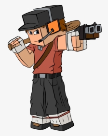 Minecraft Tf2 Skin Scout, HD Png Download, Transparent PNG