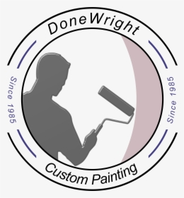 Donewright Custom Painting Logo - Painters Man Png, Transparent Png, Transparent PNG