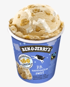 Ben & Jerry S, Peanut Butter Marshmallow Swirl Ice - Ben & Jerry's Moo Phoria Cherry Garcia, HD Png Download, Transparent PNG