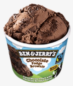 Ben & Jerry S Choc Fudge Brownie 100ml - Brownie Chocolate Ice Cream, HD Png Download, Transparent PNG
