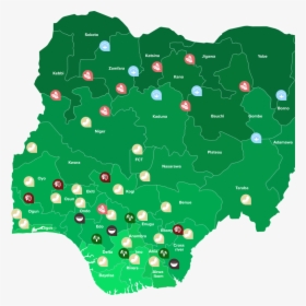 Map Of Nigeria Clip Art - Nigeria Map Icon Png, Transparent Png, Transparent PNG