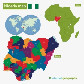 A Map To Show The Location Of Nigeria - Largest Ocean In Nigeria, HD Png Download, Transparent PNG