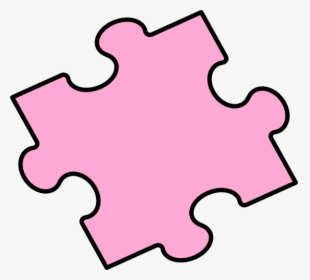 Jigsaw Puzzles Coloring Book Clip Art - Pink Puzzle Piece Clipart, HD Png Download, Transparent PNG
