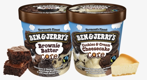 Ben And Jerry S Png - Ben And Jerry's Brownie Batter Core Ice Cream, Transparent Png, Transparent PNG