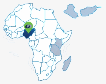 Transparent Nigeria Map Png - Guinea On Africa Map, Png Download, Transparent PNG