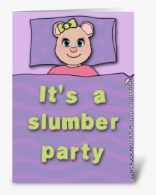 Bear Slumber Party Invitation Greeting Card - Cartoon, HD Png Download, Transparent PNG