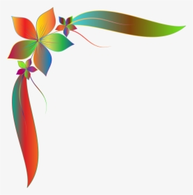 Prismatic Simple Corner Ornament - Flower Simple Border Design, HD Png Download, Transparent PNG
