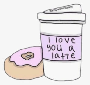🍩#latte #donut #aesthetic #tumblr #interesting #art - Donut Aesthetic Art, HD Png Download, Transparent PNG