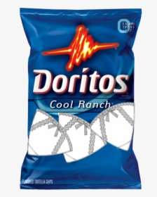 Cf Dorítos Cool Ranc Red Tortilla Chips Nachos Product - Old Doritos Cool Ranch Bag, HD Png Download, Transparent PNG