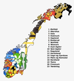 Country Map Of Norway, HD Png Download, Transparent PNG