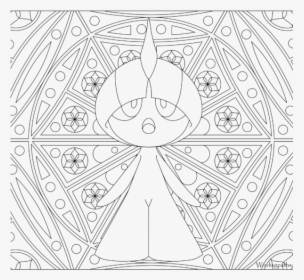 Adult Pokemon Coloring Page Ralts, HD Png Download, Transparent PNG