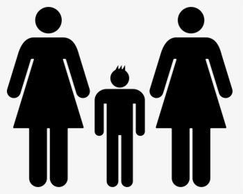Women Couple With A Boy - Ladies Only Toilet Sign, HD Png Download, Transparent PNG