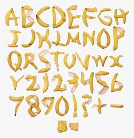 Banana Font Alphabet Letters - Banana Typeface, HD Png Download, Transparent PNG