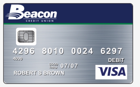 Credit Card Png - Beacon Credit Union Visa Card, Transparent Png, Transparent PNG