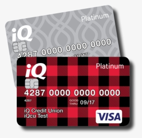 Visa Card Png - Iq Credit Union Debit Card, Transparent Png, Transparent PNG