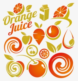 Juice Organic Food Fruit Vegetable - Creative Orange Juice Logo Design, HD Png Download, Transparent PNG