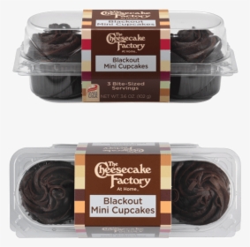 Image Of Blackout Mini Cupcake 3-pack From The Side - Cheesecake Factory Vanilla Bean Cupcake, HD Png Download, Transparent PNG