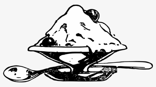 Black And White Sundae Png, Transparent Png, Transparent PNG