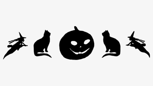 Clipart Jack O Lantern Silhouette - Pumpkin Halloween Faces Transparent, HD Png Download, Transparent PNG