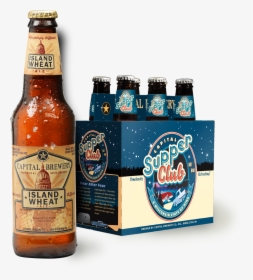 Capital Brewery Supper Club Six-pack And Island Wheat - Glass Bottle, HD Png Download, Transparent PNG