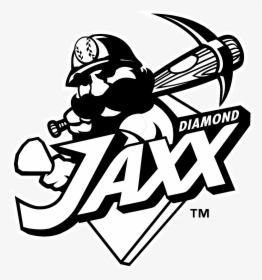 West Tenn Diamond Jaxx Logo Black And White - Diamond Jaxx Baseball Club, HD Png Download, Transparent PNG
