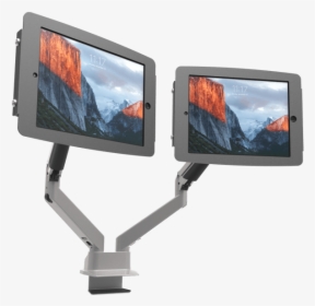Compulocks Dual Screen Monitor Mount Unboxing & Demonstration - Flat Panel Display, HD Png Download, Transparent PNG