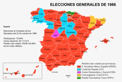 Spain 2019 Election Map, HD Png Download, Transparent PNG