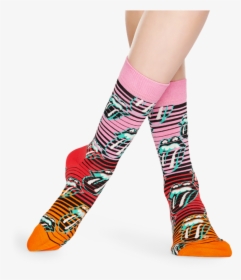 Happy Socks Rolling Stones Ruby Tuesday Socks - Sock, HD Png Download, Transparent PNG