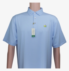Masters Light Blue & White Thin Stripe Peter Millar - Polo Shirt, HD Png Download, Transparent PNG