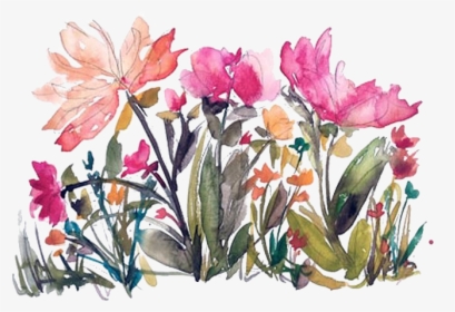 Flowers, Floral, And Watercolor Image - Portable Network Graphics, HD Png Download, Transparent PNG