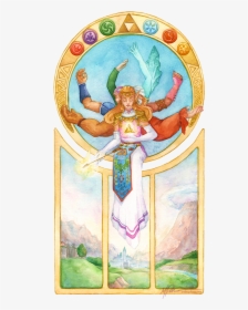 My Art Watercolor Legend Of Zelda Ocarina Of Time Oot - Legend Of Zelda Transparent, HD Png Download, Transparent PNG