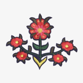 Symmetrical Flower Pattern Embroidery Patch - Artificial Flower, HD Png Download, Transparent PNG